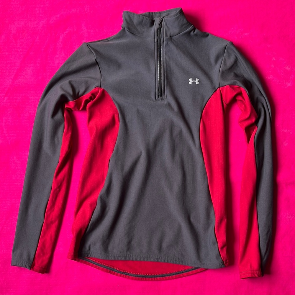Grey/red Under Armour running jacket